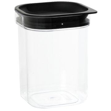 slomart Posoda za razsute izdelke Plast Team Hamburg 1,6L, prozorna/črna