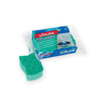 slomart Čistilna gobica Vileda Pur Active za posodo, 2 kosa