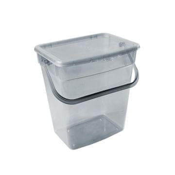slomart Posoda za pralni prašek Plast Team, 10L, transparentno siva