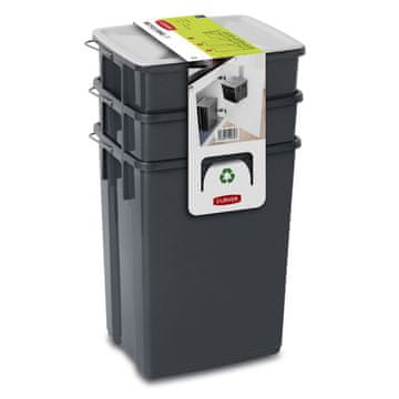 slomart Curver set 2x10L + 6L košar za sortiranje odpadkov