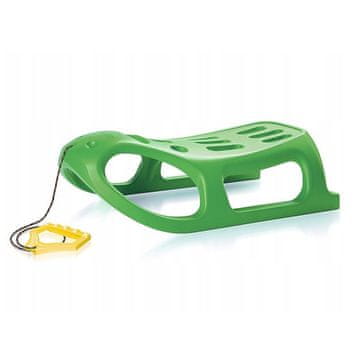 slomart Plastične sani Little Seal z jeklenimi drsniki, zelene