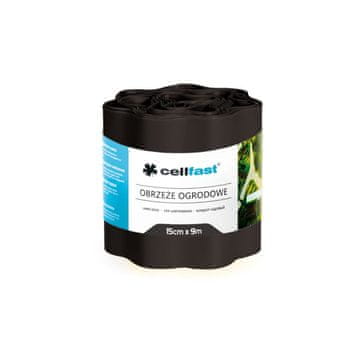 slomart Cellfast 15 cm x 9 m, črna valovita vrtna robna deska