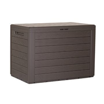 slomart Vrtna shranjevalna omarica "Woodebox" 190 L umbra