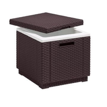 slomart Keter Allibert Ice Cube vrtna hladilna omarica, rjava