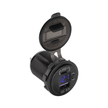 slomart Avtomobilski polnilnik USB+USB-C Peiying 48W, Quick Charge, Power Delivery