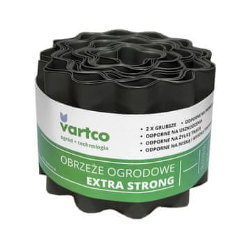 slomart Agaplast Vartco Extra Strong vrtno obrobo, 20 cm x 9 m, siva