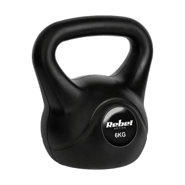 slomart Kettlebell 6 kg REBEL ACTIVE, bitumen