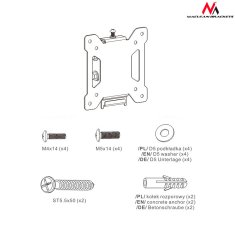 slomart Stenski nosilec TV Maclean MC-596, VESA 100x100, 13-27", 20kg, črn