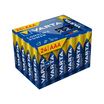 slomart Varta LR03 Longlife Power alkalne baterije, pakiranje 24 kosov