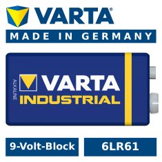 slomart Baterija Varta Industrial R9V 6LR61 9V alkalna