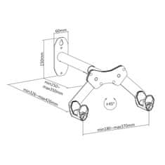slomart Stenski nosilec za kolo Maclean MC-457, do 25 kg