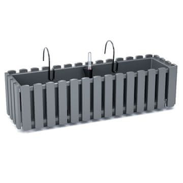 slomart Balkonska cvetlična korita "Boardee Fencycase" 58 cm siva