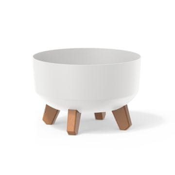 slomart Cvetlični lonec Gracia Low DGRL240L, bel