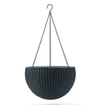 slomart Keter Sphere Planter - viseča lončnica, antracit