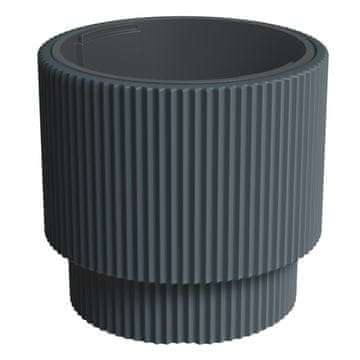 slomart Prosperplast Milly DBMIN400, visoka, rebrasta cvetlična posoda 20L, antracit