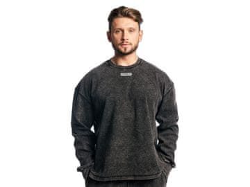 GymBeam Moški rebrasti pulover Aura Washed črn