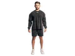 GymBeam Moški rebrasti pulover Aura Washed črn