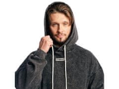GymBeam Moški kapucar Aura Washed črn
