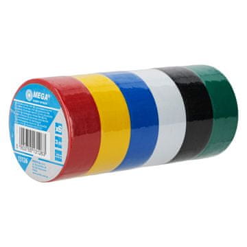 slomart Set izolacijskih trakov PVC 19mm*0,13mm*3m, 6 kos