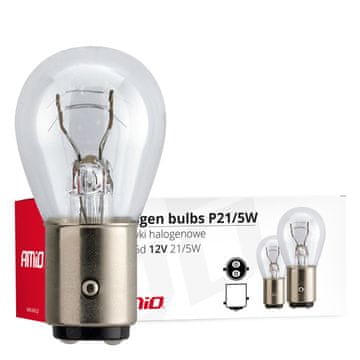 slomart Halogenske žarnice AMiO P21/5W BAY15d, 12V, 21W/5W, set 10 kosov