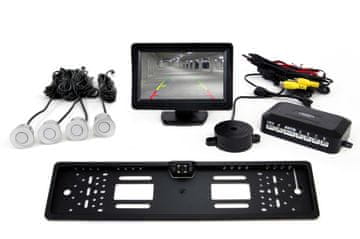 slomart AMiO TFT01 + CAM-402 komplet parkirnih senzorjev 4,3" TFT, srebrni