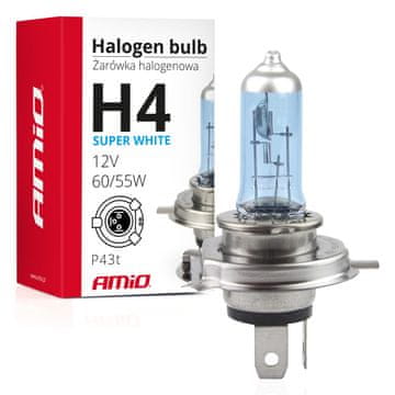 slomart Avtomobilska halogen žarnica AMiO H4 12V 60/55W Super White (E8)
