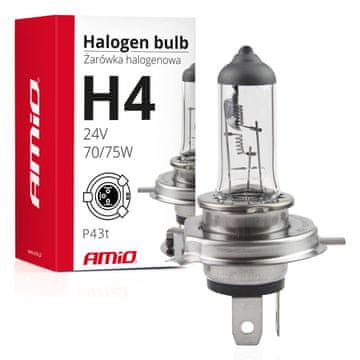 slomart Avtomobilska halogen žarnica AMiO H4 24V 75/70W UV filter (E8)