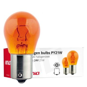 slomart AMiO PY21W BA15s Amber 24V 21W avtomobilska žarnica (10 kosov)