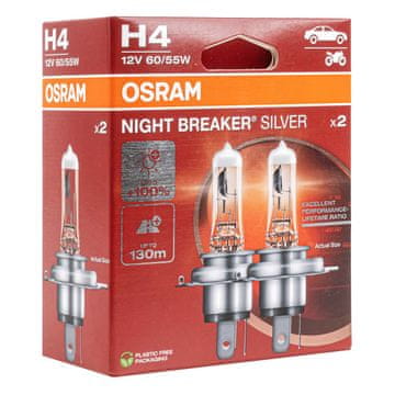 slomart Osram H4 Night Breaker Silver +100% avtomobilska žarnica (2 kosa)