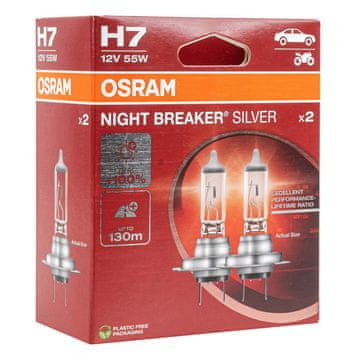 slomart Osram H7 Night Breaker Silver +100% avtomobilska žarnica (2 kosa)
