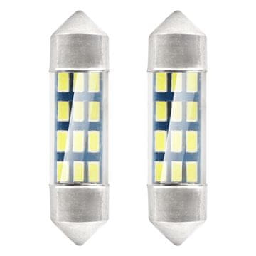 slomart Žarnice AMiO LED Festoon C5W 36mm bela, 12V (12x 3014 SMD)