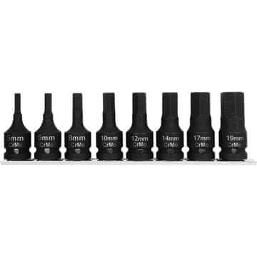 slomart Set 8-delni udarnih bit nastavkov Proline 1/2" hex 5-19 mm