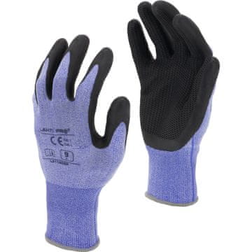 slomart Lahti Pro lateks rokavice L211608P, črno-modre, vel. 8