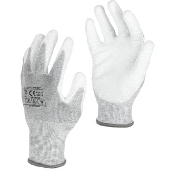 slomart Antistatične delovne rokavice Lahti Pro L230410P, bele, velikost 10, 1 par