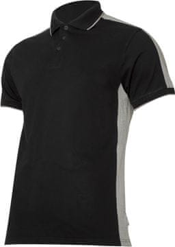 slomart Polo majica Lahti Pro, črno-siva, 190g/m2, L