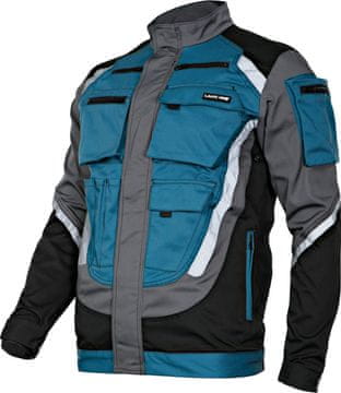 slomart Lahti Pro delovna bluza, črna/siva/turkizna, velikost S, CE
