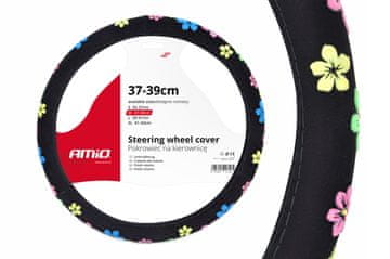 slomart Prevleka za volan AMiO "M", 37-39 cm, črna/rdeča