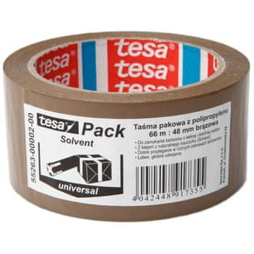 slomart Tesa rjavi solvent trak za pakiranje, 66 m x 48 mm