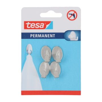 slomart Tesa trajni kovinski kavlji, ovalni, XS, 4 kosi