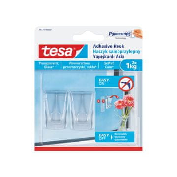 slomart Tesa okrasni kavlji, prozorni, 2 kosa, do 1 kg