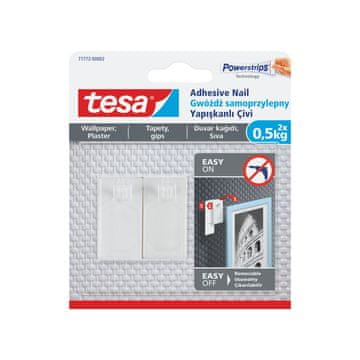 slomart Tesa samolepilni žebljiček za tapete, 2 kosa, do 0.5 kg