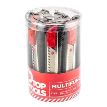 slomart Lomljivi nož Top Tools 18 mm, komplet 12 kosov, v tubi