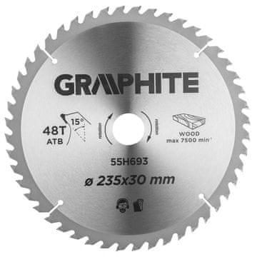 slomart GRAPHITE Krožna žaga list, 235 x 30 mm, 48 zob