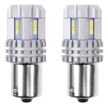 slomart LED žarnici AMiO CANBUS 1156 BA15S 22SMD 3020, bela, 12-24V