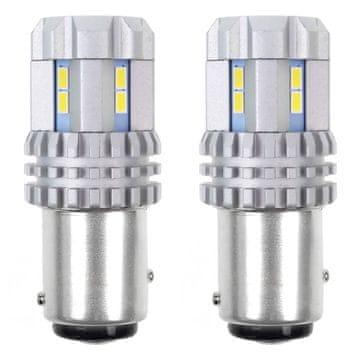 slomart LED žarnici AMiO CANBUS BAY15D P21/5W 22SMD 3020, bela, 12-24V