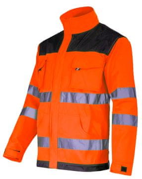 slomart Delovna bluza Lahti Pro, črno-oranžna, velikost 2XL