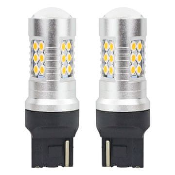 slomart LED žarnici AMiO T20 W21W Canbus 3030 24SMD oranžna (par)