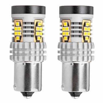 slomart AMiO LED žarnici Canbus BA15S P21W bela 12V/24V, 24xSMD 3020
