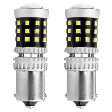 slomart AMiO LED žarnici Canbus BA15S P21W bela 12V/24V, 39xSMD 2016