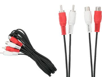 slomart RCA podaljšek Blow, 2x RCA (M) / 2x RCA (F), 3m
